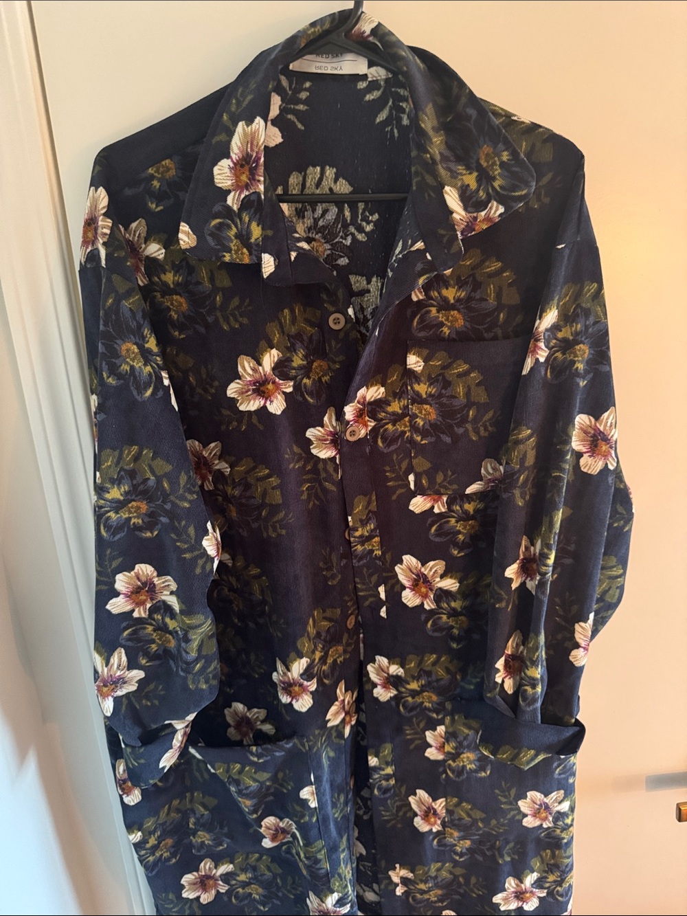 Redsky floral corduroy shirt/ dress